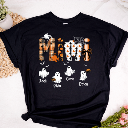 Halloween Mimi Spooky Custom Mimi And Grandkids Shirt