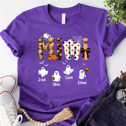 Halloween Mimi Spooky Custom Mimi And Grandkids Shirt