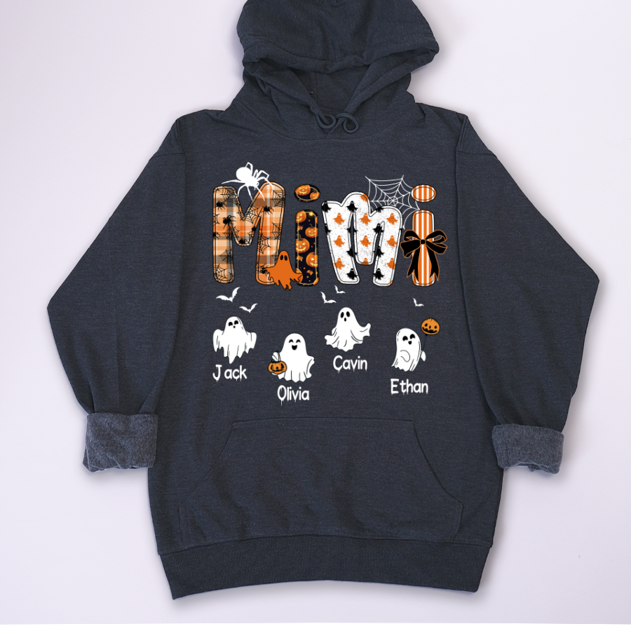 Halloween Mimi Spooky Custom Mimi And Grandkids Shirt