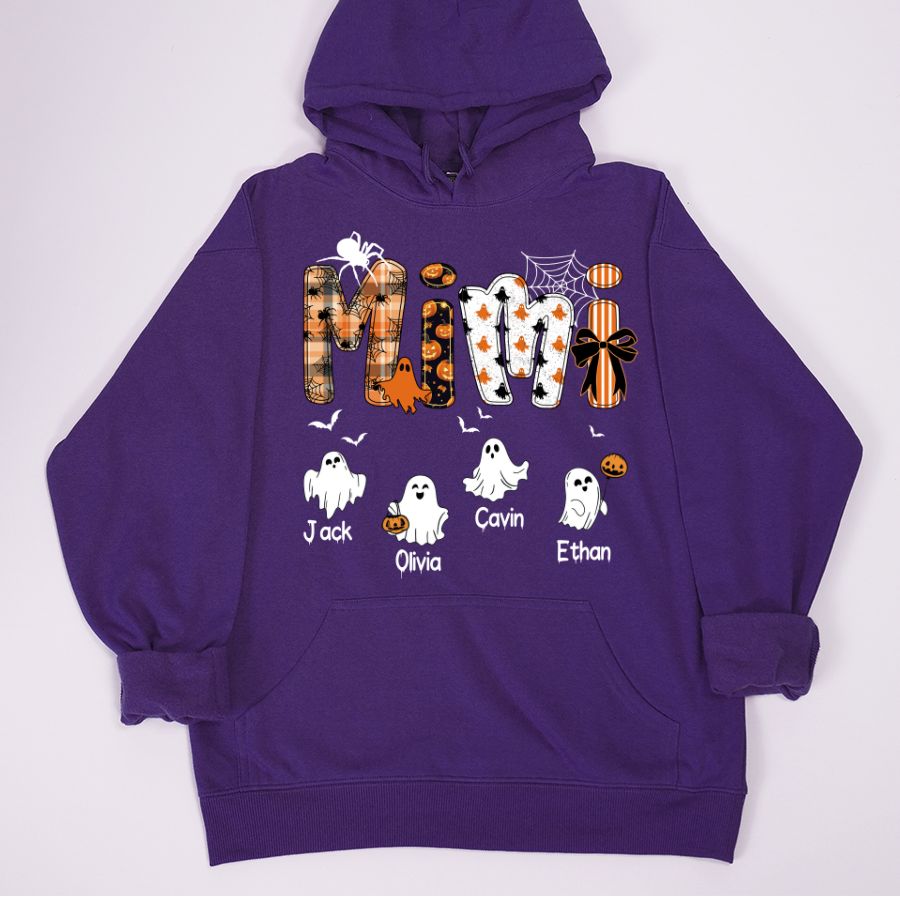 Halloween Mimi Spooky Custom Mimi And Grandkids Shirt