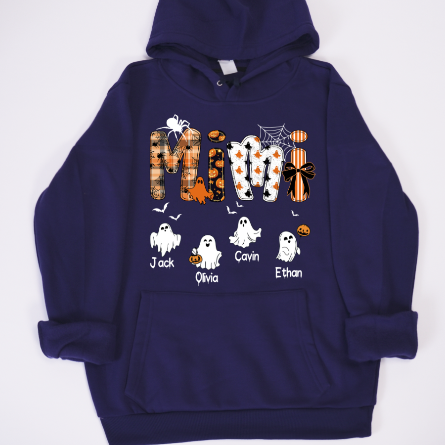 Halloween Mimi Spooky Custom Mimi And Grandkids Shirt