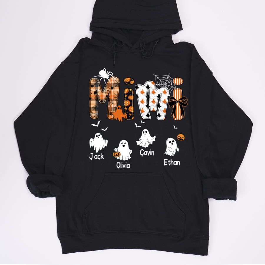 Halloween Mimi Spooky Custom Mimi And Grandkids Shirt