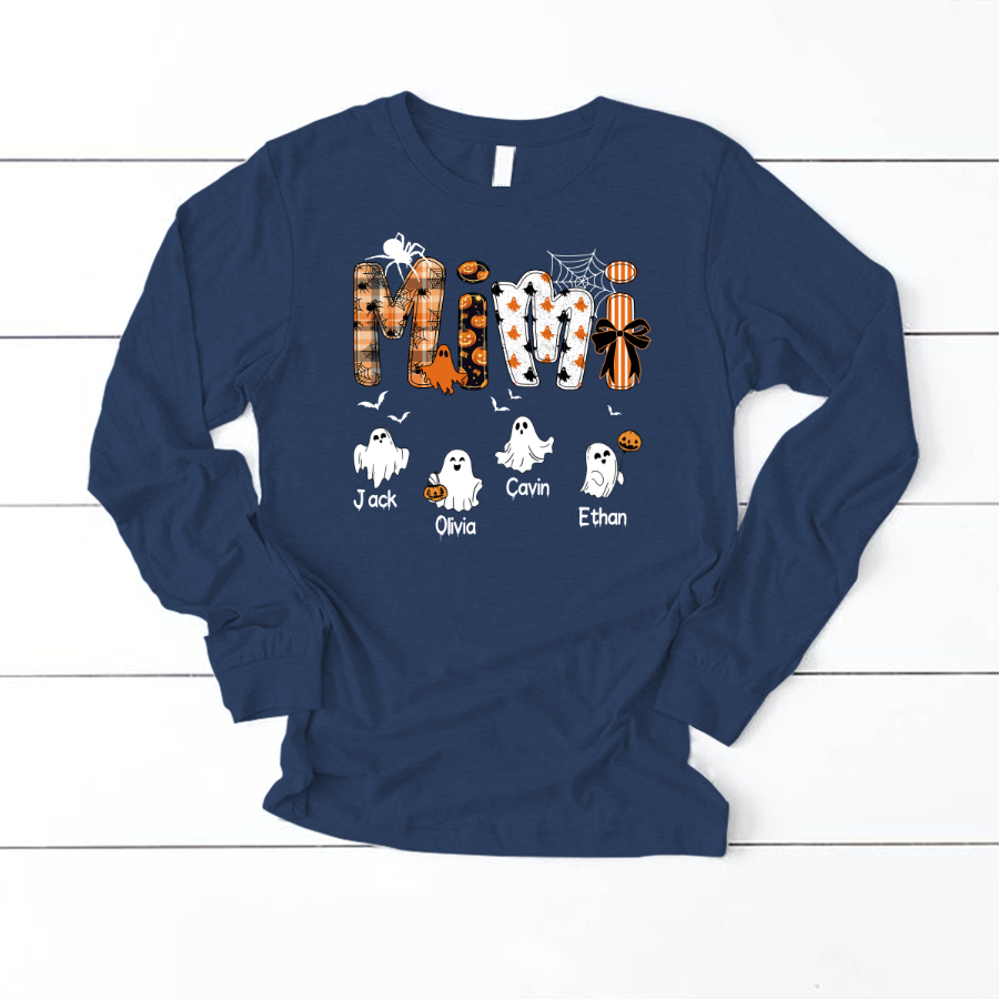 Halloween Mimi Spooky Custom Mimi And Grandkids Shirt
