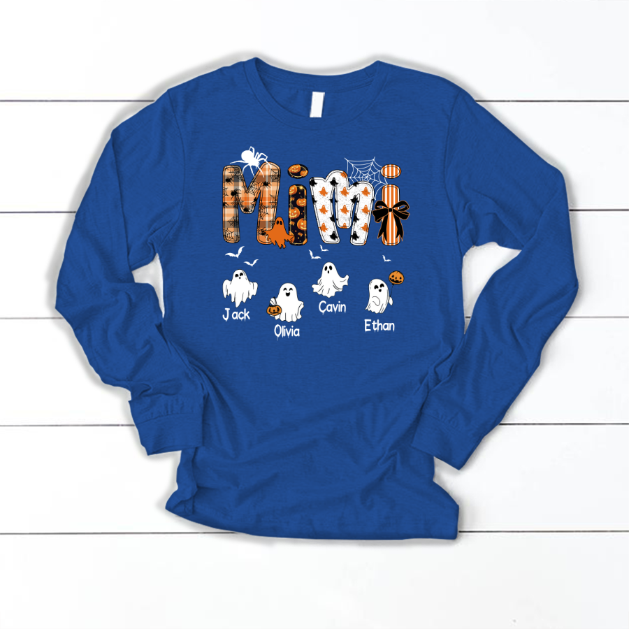 Halloween Mimi Spooky Custom Mimi And Grandkids Shirt