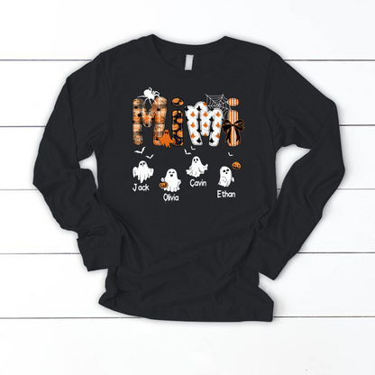 Halloween Mimi Spooky Custom Mimi And Grandkids Shirt