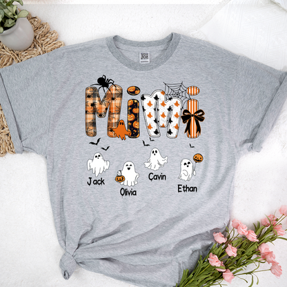 Halloween Mimi Spooky Custom Mimi And Grandkids Shirt