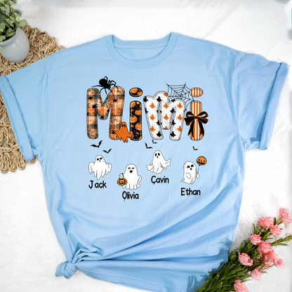 Halloween Mimi Spooky Custom Mimi And Grandkids Shirt