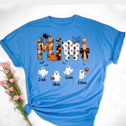 Halloween Mimi Spooky Custom Mimi And Grandkids Shirt