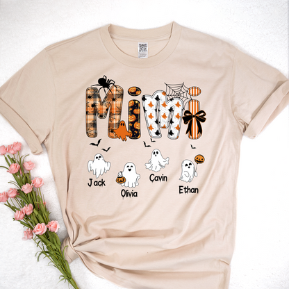 Halloween Mimi Spooky Custom Mimi And Grandkids Shirt