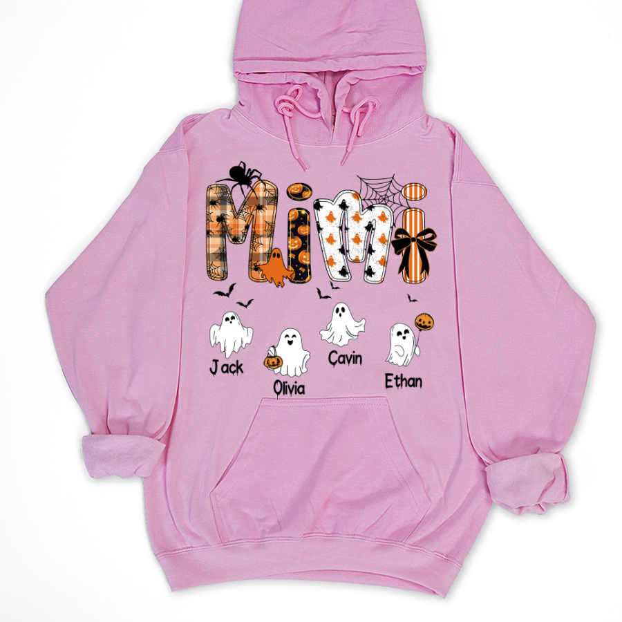 Halloween Mimi Spooky Custom Mimi And Grandkids Shirt