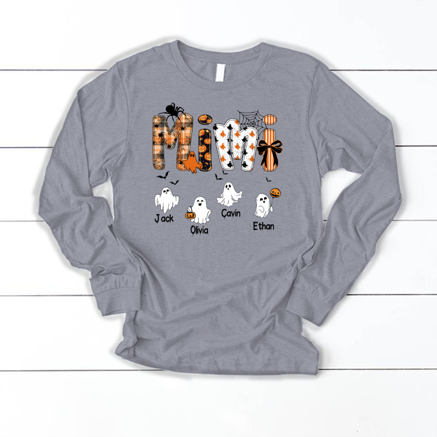 Halloween Mimi Spooky Custom Mimi And Grandkids Shirt