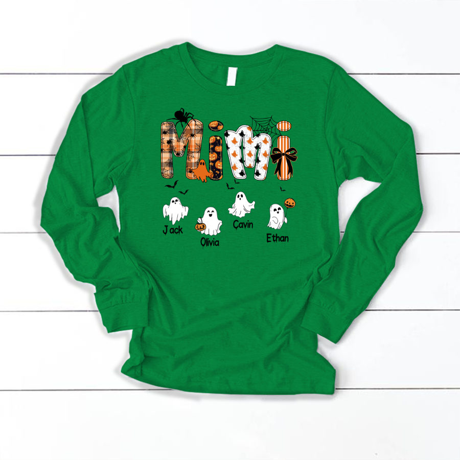 Halloween Mimi Spooky Custom Mimi And Grandkids Shirt