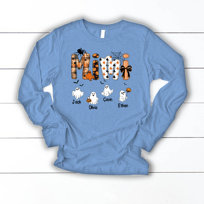 Halloween Mimi Spooky Custom Mimi And Grandkids Shirt