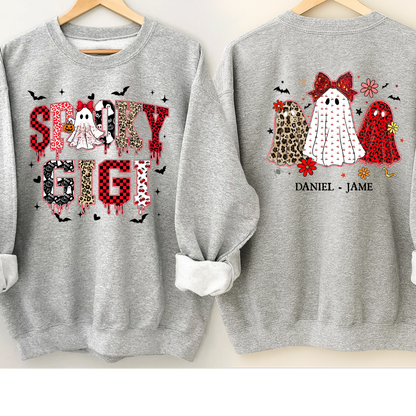 Halloween Spooky Gigi Custom Gigi And Grandkids Sweatshirt