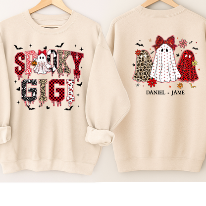 Halloween Spooky Gigi Custom Gigi And Grandkids Sweatshirt