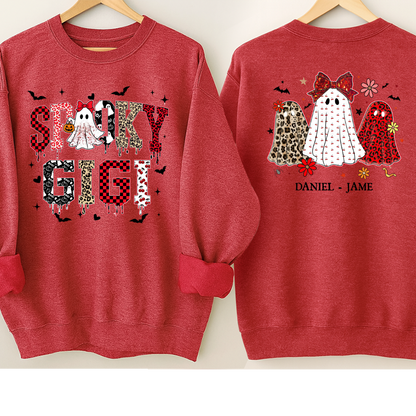 Halloween Spooky Gigi Custom Gigi And Grandkids Sweatshirt