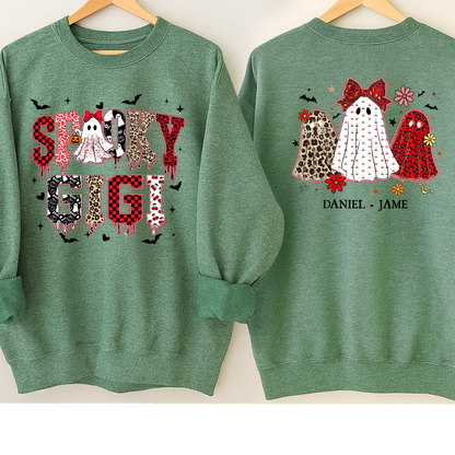 Halloween Spooky Gigi Custom Gigi And Grandkids Sweatshirt