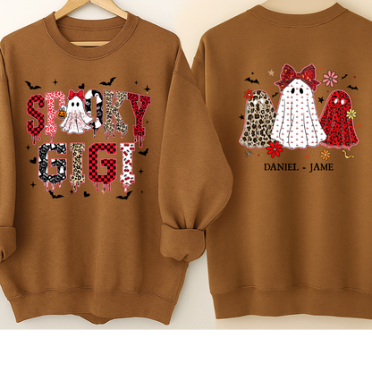 Halloween Spooky Gigi Custom Gigi And Grandkids Sweatshirt