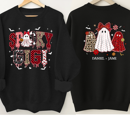 Halloween Spooky Gigi Custom Gigi And Grandkids Sweatshirt