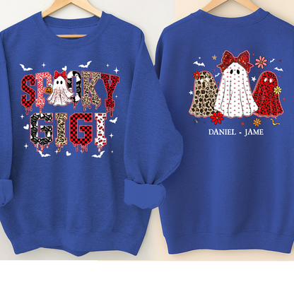 Halloween Spooky Gigi Custom Gigi And Grandkids Sweatshirt