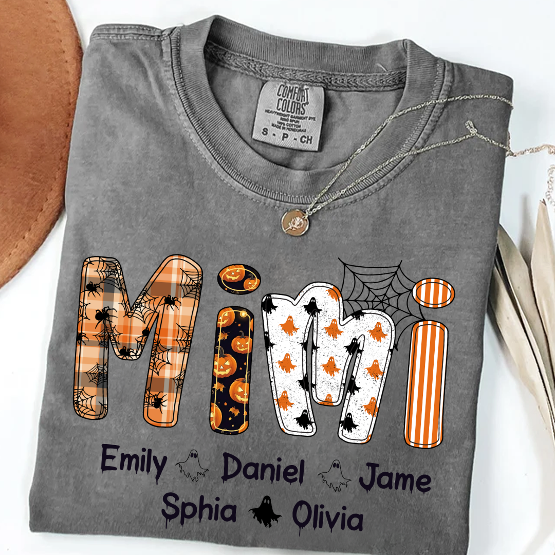 Preppy Halloween Gigi Cute Ghost Grandma and Grankids Shirt