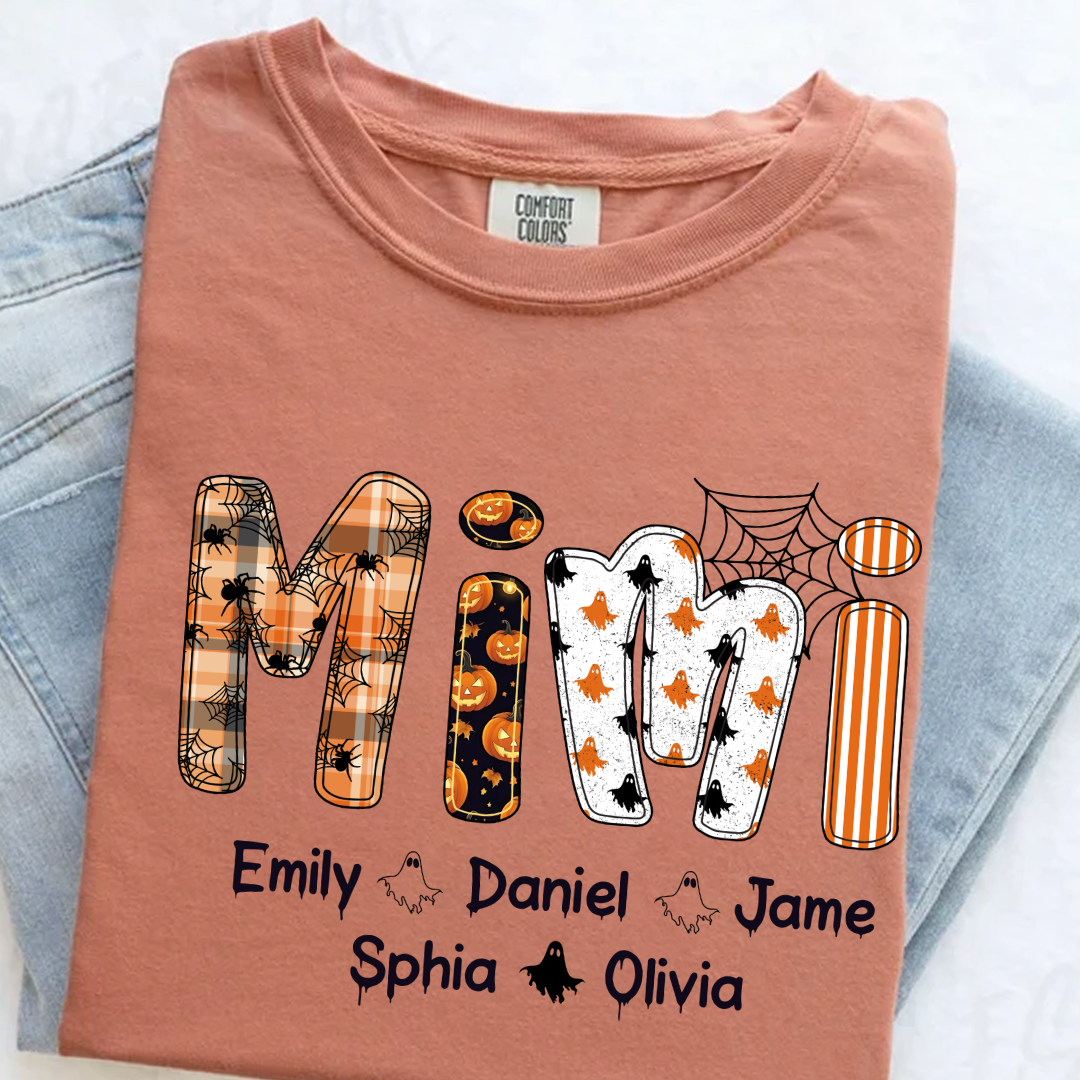 Preppy Halloween Gigi Cute Ghost Grandma and Grankids Shirt