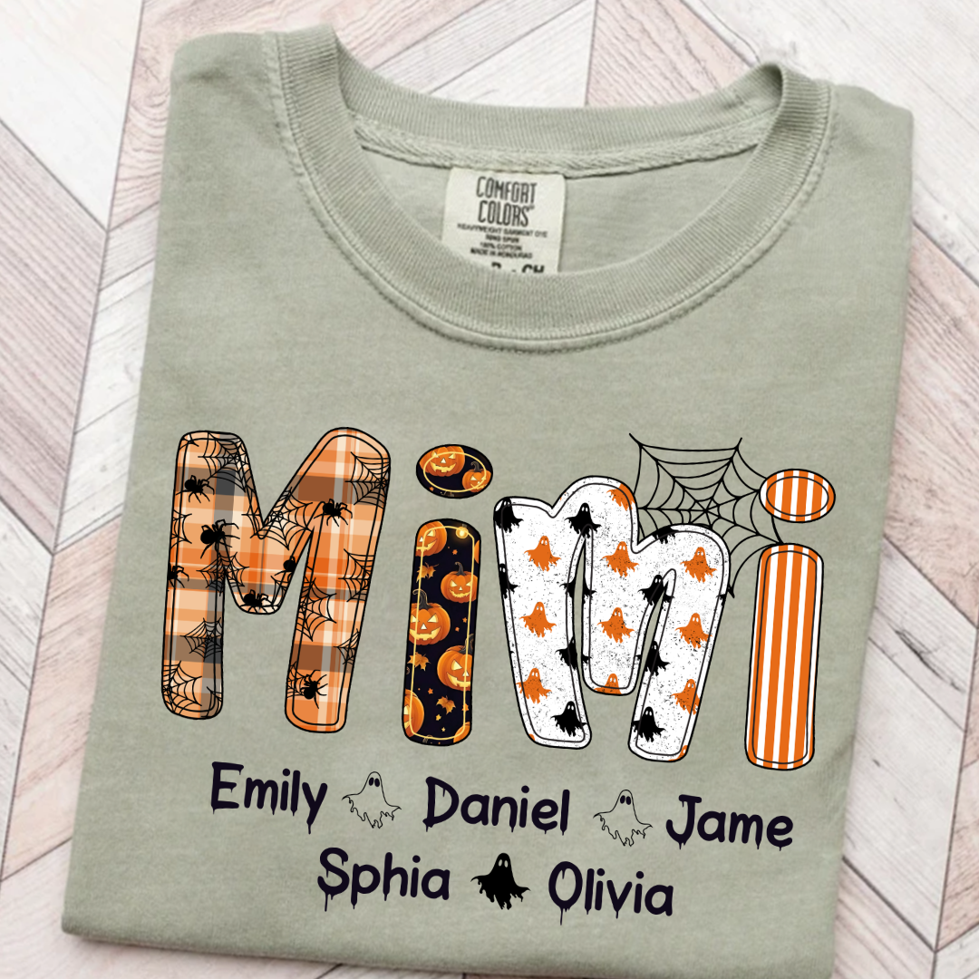 Preppy Halloween Gigi Cute Ghost Grandma and Grankids Shirt