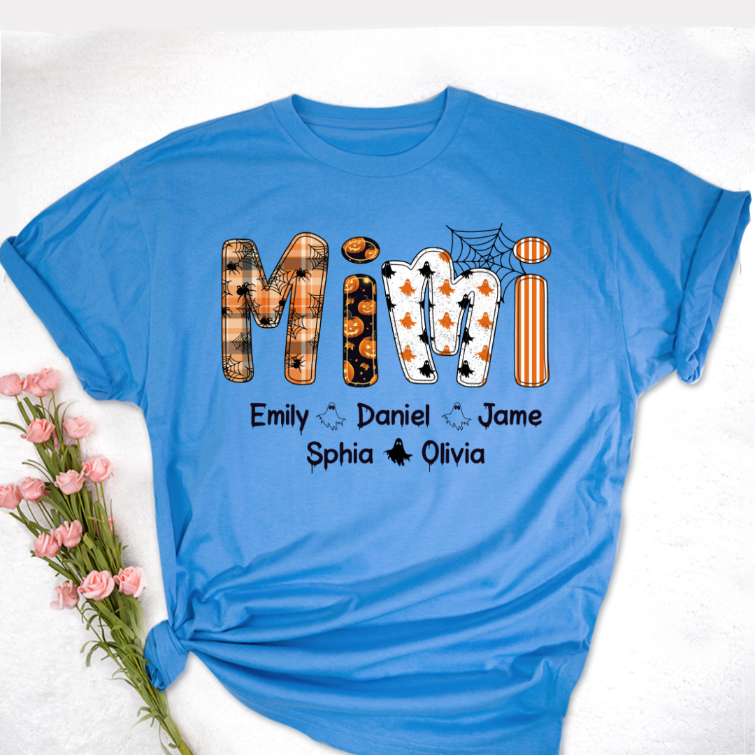 Preppy Halloween Gigi Cute Ghost Grandma and Grankids Shirt