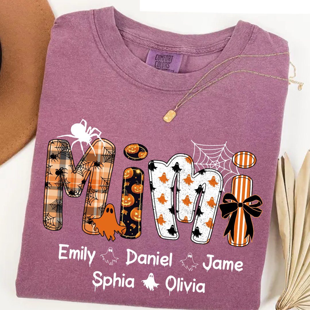 Preppy Halloween Gigi Cute Ghost Grandma and Grankids Shirt