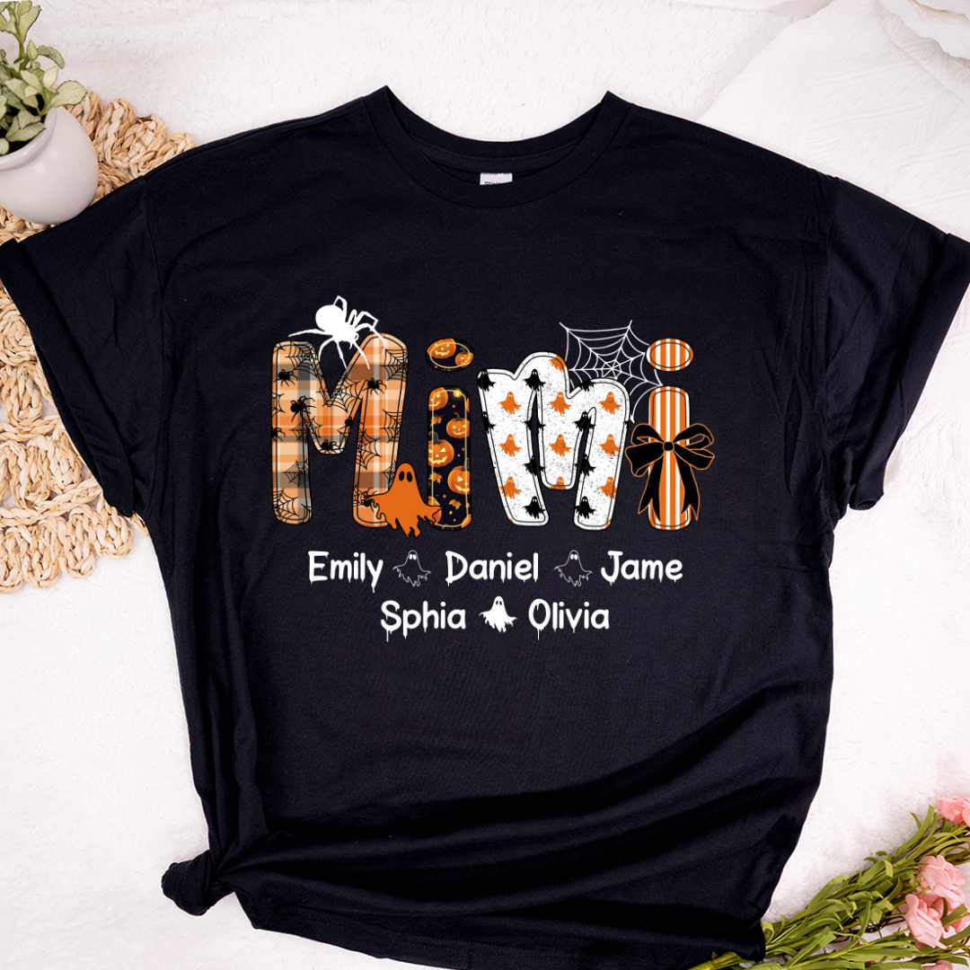 Preppy Halloween Gigi Cute Ghost Grandma and Grankids Shirt