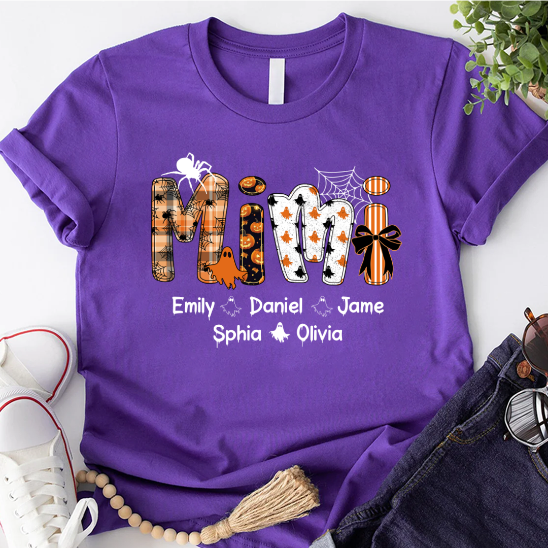 Preppy Halloween Gigi Cute Ghost Grandma and Grankids Shirt