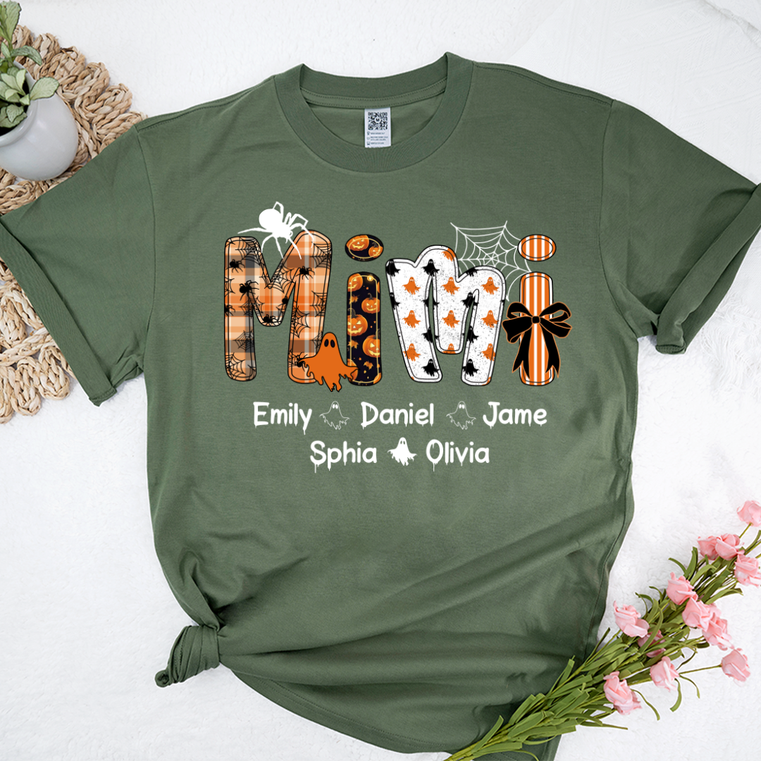 Preppy Halloween Gigi Cute Ghost Grandma and Grankids Shirt