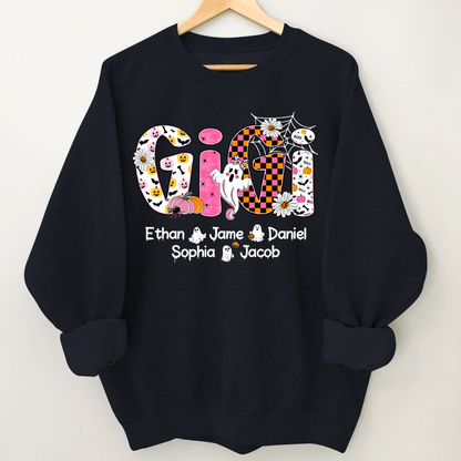 Halloween Mimi Pumpkins Boo Custom Grandma And Grandkids  Shirt