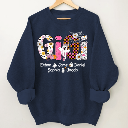 Halloween Mimi Pumpkins Boo Custom Grandma And Grandkids  Shirt