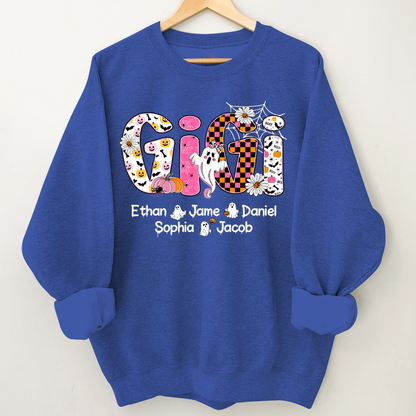 Halloween Mimi Pumpkins Boo Custom Grandma And Grandkids  Shirt