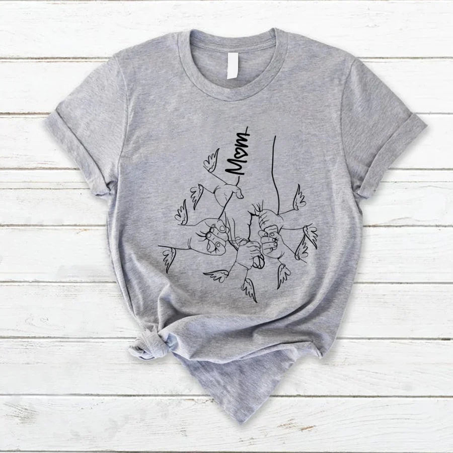 Hands Kids Mom Angle Wings T-Shirt