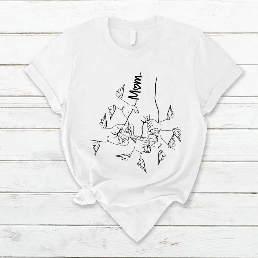 Hands Kids Mom Angle Wings T-Shirt