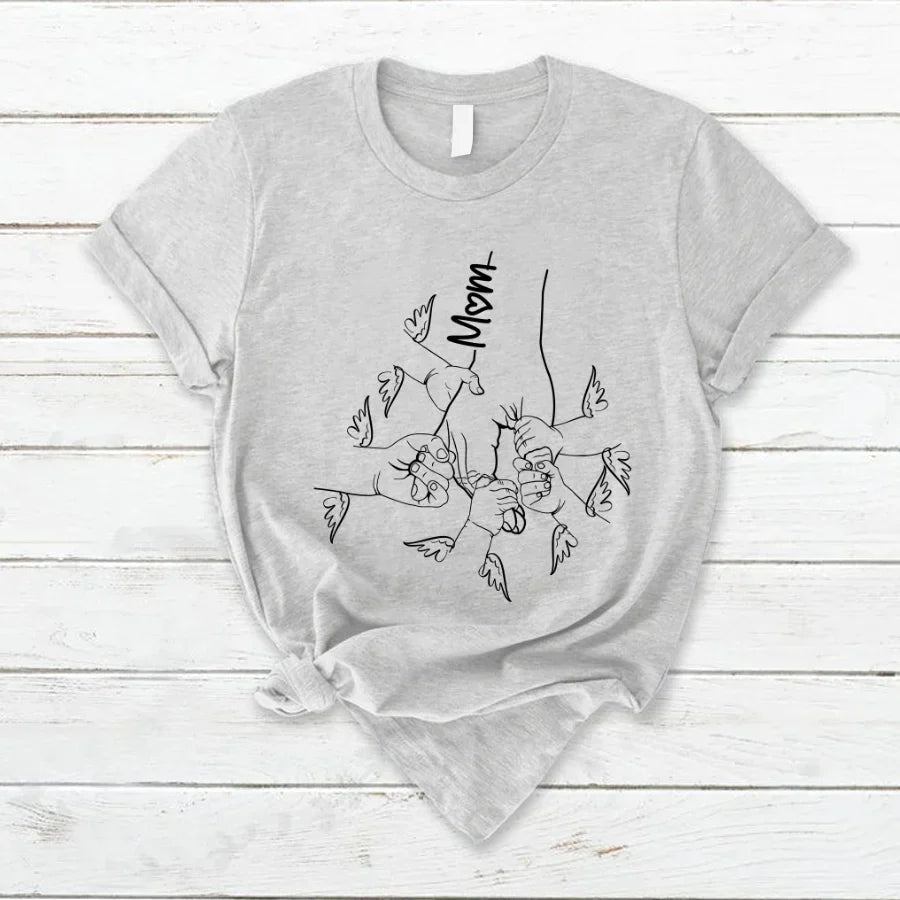 Hands Kids Mom Angle Wings T-Shirt