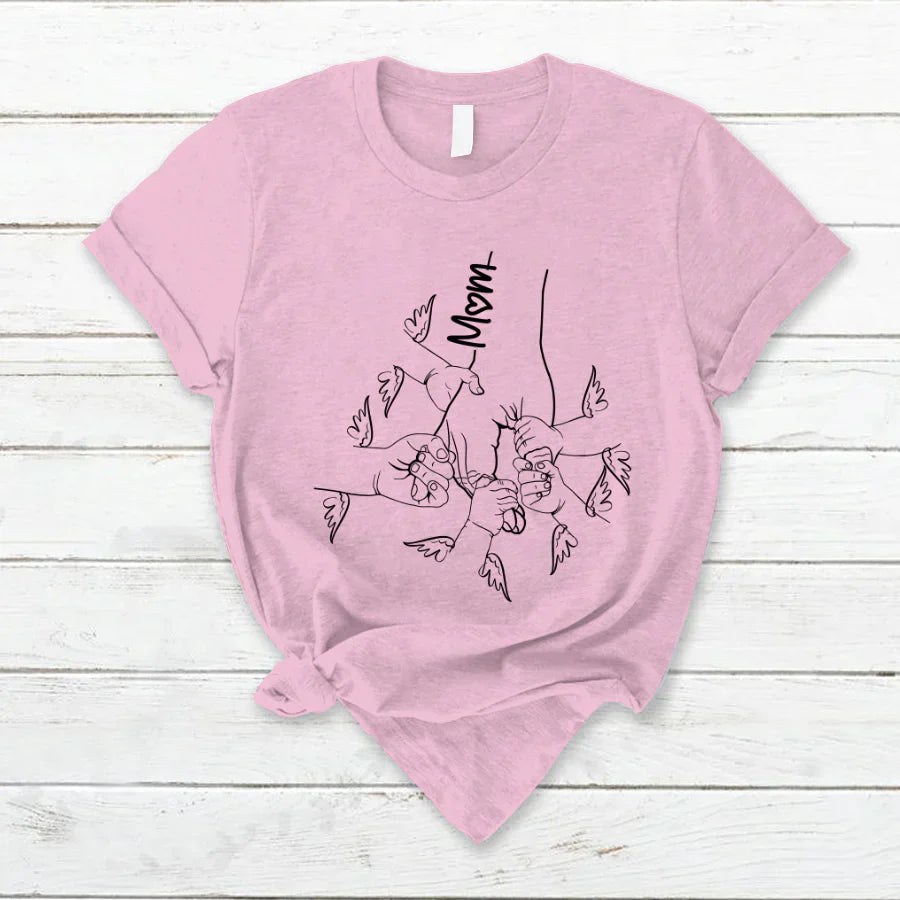 Hands Kids Mom Angle Wings T-Shirt