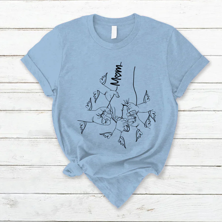 Hands Kids Mom Angle Wings T-Shirt