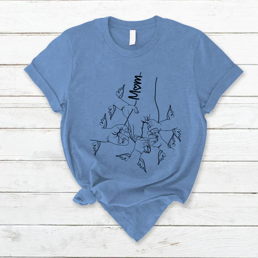 Hands Kids Mom Angle Wings T-Shirt