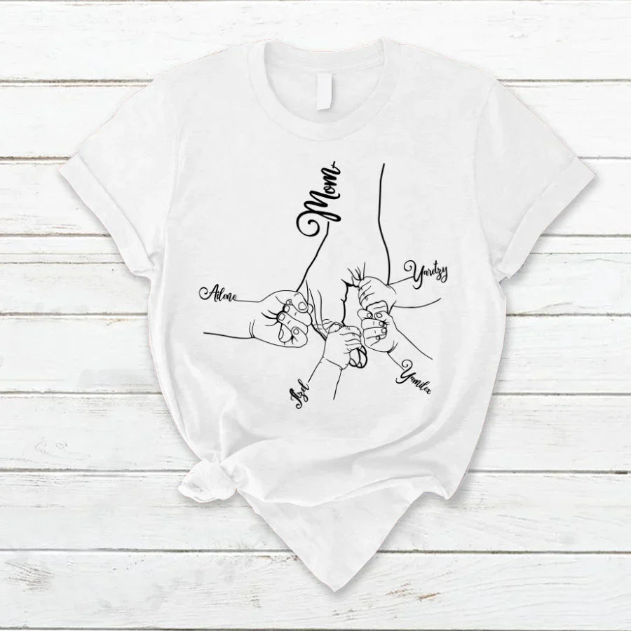 Hands Kids Mom Customize T-Shirt