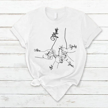 Hands Kids Mom Customize T-Shirt