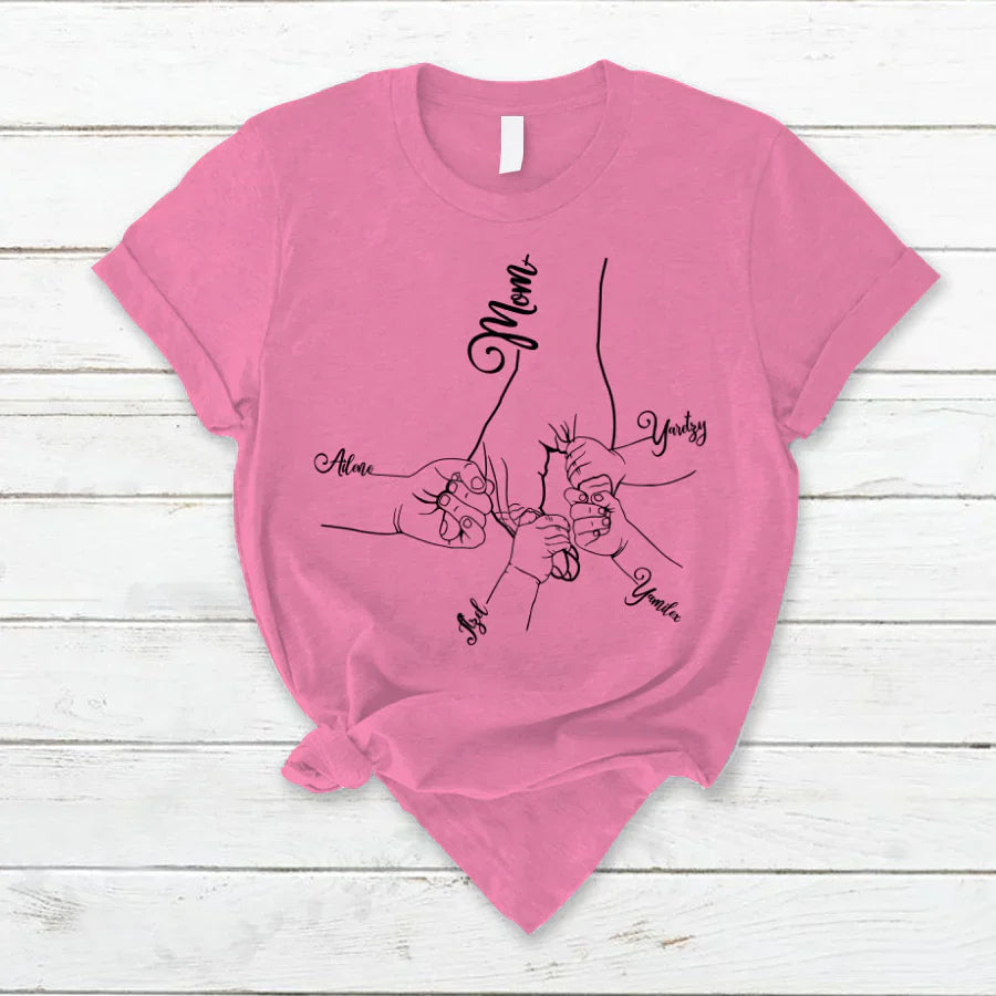 Hands Kids Mom Customize T-Shirt
