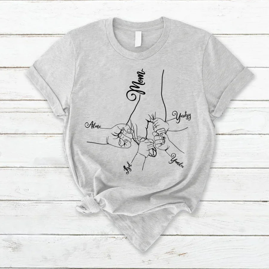 Hands Kids Mom Customize T-Shirt