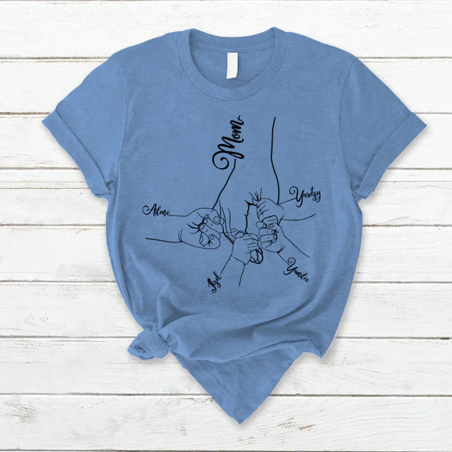 Hands Kids Mom Customize T-Shirt