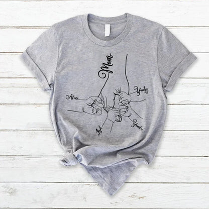 Hands Kids Mom Customize T-Shirt