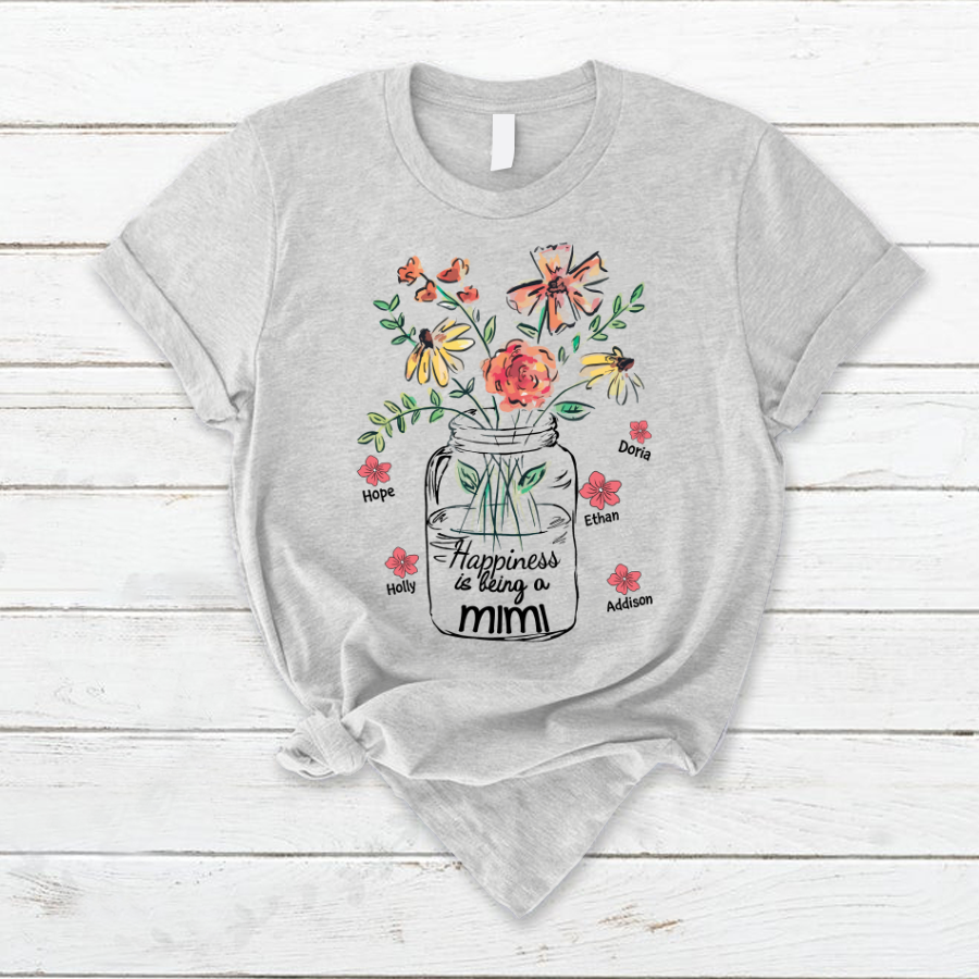 Happiness Is Being A Mimi Water Flowers T-Shirt