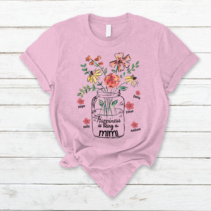 Happiness Is Being A Mimi Water Flowers T-Shirt