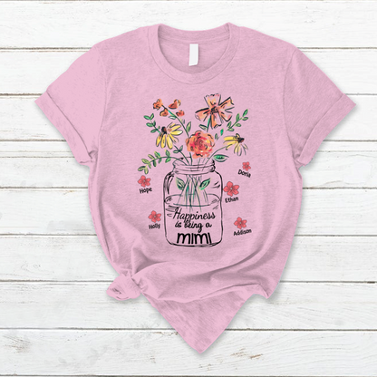 Happiness Is Being A Mimi Water Flowers T-Shirt